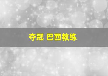 夺冠 巴西教练